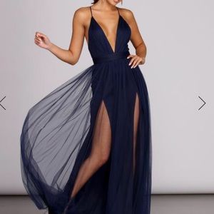 Elisabeth Pleated Tulle Formal Dress